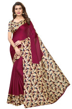 Women's Khadi Kalamkari Printed Saree With Blouse