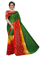 Womens Festive Design Shiffone Silk Printed Saree With Blouse
