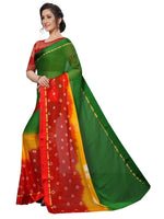 Womens Festive Design Shiffone Silk Printed Saree With Blouse