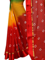Womens Festive Design Shiffone Silk Printed Saree With Blouse