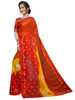 Womens Festive Design Shiffone Silk Printed Saree With Blouse