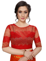 Womens Festive Design Shiffone Silk Printed Saree With Blouse