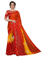 Womens Festive Design Shiffone Silk Printed Saree With Blouse
