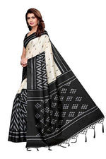 Women's Khadi Kalamkari Printed Saree With Blouse