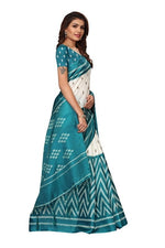 Womens Khadi Kalamkari Printed Saree With Blouse