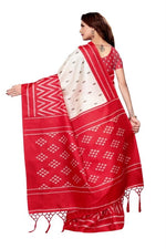 Womens Khadi Kalamkari Printed Saree With Blouse