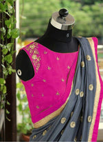 Womens Pink Color Georgette Saree With Blouse