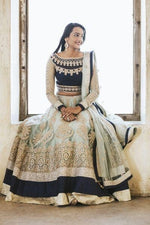 presenting New Designer Firozi Lahenga Choli