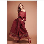 Women Red Color Semi Stitched Salwar Suit
