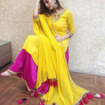 Women Yellow Color  Exclusive Plazo set