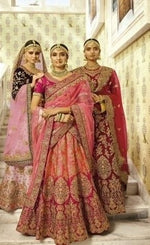 Womens Pink Color Tapeta Silk Lehanga Choli