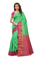 Women's Tusser Silk Kanjivaram Saree With Blouse