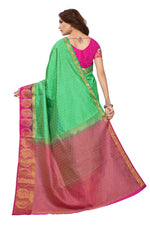 Women's Tusser Silk Kanjivaram Saree With Blouse