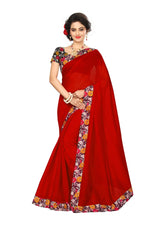 Chanderi Cotton Kalamkari  Bordered Saree With Kalamkari Blouse