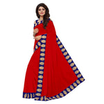 Chanderi Cotton Kalamkari  Bordered Saree With Kalamkari Blouse