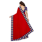 Chanderi Cotton Kalamkari  Bordered Saree With Kalamkari Blouse