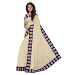 Chanderi Cotton Kalamkari  Bordered White Saree With Kalamkari Blouse