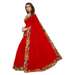 Chanderi Cotton Kalamkari  Bordered Saree With Kalamkari Blouse