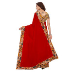 Chanderi Cotton Kalamkari  Bordered Saree With Kalamkari Blouse