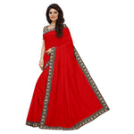 Chanderi Cotton Kalamkari  Bordered Saree With Kalamkari Blouse