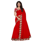 Chanderi Cotton Kalamkari  Bordered Saree With Kalamkari Blouse