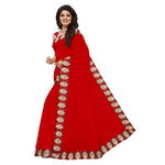Chanderi Cotton Kalamkari  Bordered Saree With Kalamkari Blouse