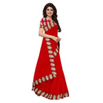 Chanderi Cotton Kalamkari  Bordered Saree With Kalamkari Blouse