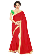 Chanderi Cotton Kalamkari  Bordered Saree With Kalamkari Blouse