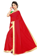 Chanderi Cotton Kalamkari  Bordered Saree With Kalamkari Blouse