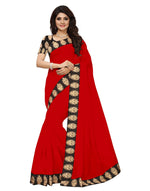Chanderi Cotton Kalamkari  Bordered Saree With Kalamkari Blouse