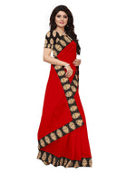 Chanderi Cotton Kalamkari  Bordered Saree With Kalamkari Blouse