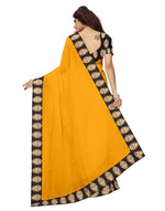 Chanderi Cotton Kalamkari  Bordered Yellow Saree With Kalamkari Blouse