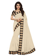 Chanderi Cotton Kalamkari  Bordered White Saree With Kalamkari Blouse