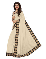 Chanderi Cotton Kalamkari  Bordered White Saree With Kalamkari Blouse