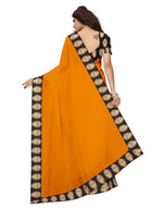 Chanderi Cotton Kalamkari  Bordered Yellow Saree With Kalamkari Blouse