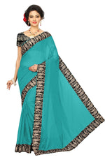 Chanderi Cotton Kalamkari  Bordered Saree With Kalamkari Blouse