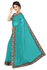 Chanderi Cotton Kalamkari  Bordered Saree With Kalamkari Blouse