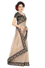 Chanderi Cotton Kalamkari  Bordered White Saree With Kalamkari Blouse