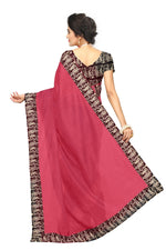 Chanderi Cotton Kalamkari  Bordered  Peach Saree With Kalamkari Blouse