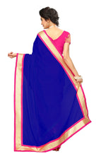 Chanderi Cotton Kalamkari  Bordered Saree With Kalamkari Blouse