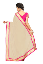 Chanderi Cotton Kalamkari  Bordered White Saree With Kalamkari Blouse