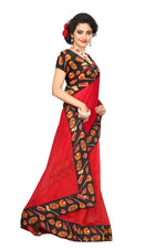 Chanderi Cotton Kalamkari  Bordered Saree With Kalamkari Blouse