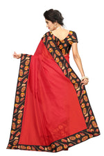 Chanderi Cotton Kalamkari  Bordered Saree With Kalamkari Blouse