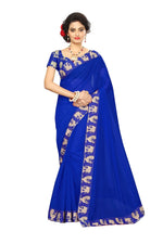 Chanderi Cotton Kalamkari  Bordered Saree With Kalamkari Blouse