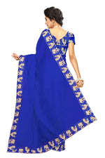 Chanderi Cotton Kalamkari  Bordered Saree With Kalamkari Blouse