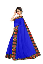 Chanderi Cotton Kalamkari  Bordered Saree With Kalamkari Blouse