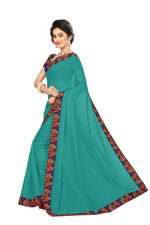 Chanderi Cotton Kalamkari  Bordered Saree With Kalamkari Blouse