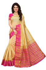 Women's Tusser Silk Kanjivaram Saree With Blouse