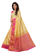 Women's Tusser Silk Kanjivaram Saree With Blouse