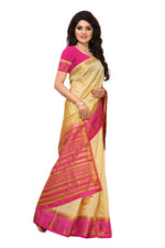 Women's Tusser Silk Kanjivaram Saree With Blouse